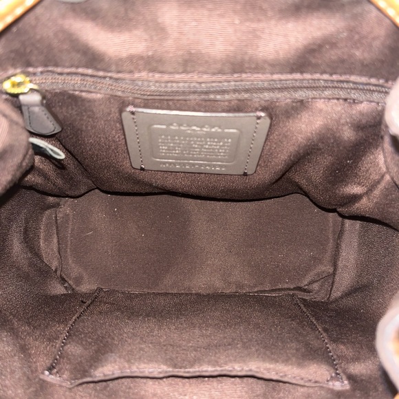 Coach Tan and Brown Signature Backpack - Picture 4 of 11